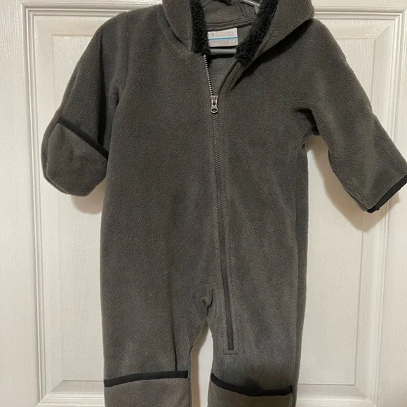 Columbia Charcoal Kids One Piece Footie - Picture 1 of 6